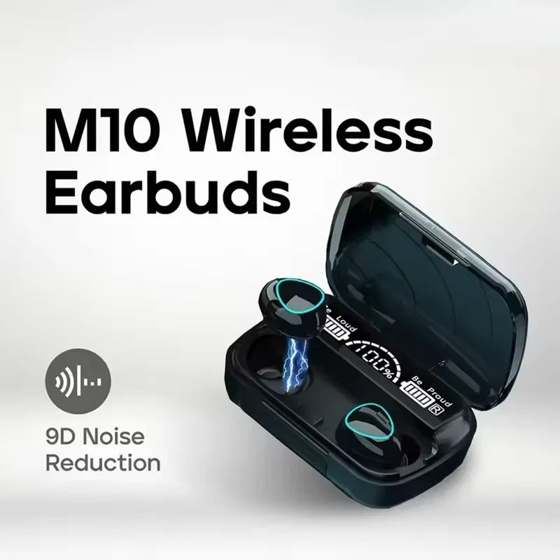 Casque Bluetooth M10 TWS avec boîtier de charge, écouteurs sans fil avec microphone_voghion.com
