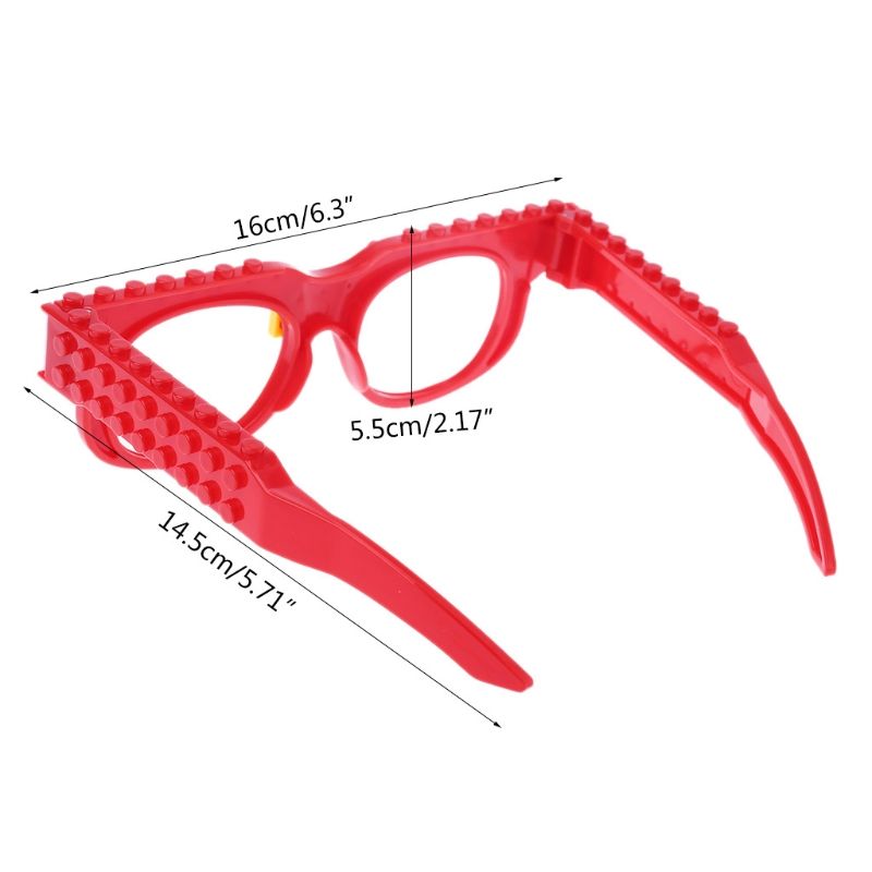Blocs de mode neufs, plaque de base, jouet à faire soi-même, cadre de lunettes, brique compatible avec Legoed, fête, cadeaux de Noël, décoration de carnaval_voghion.com