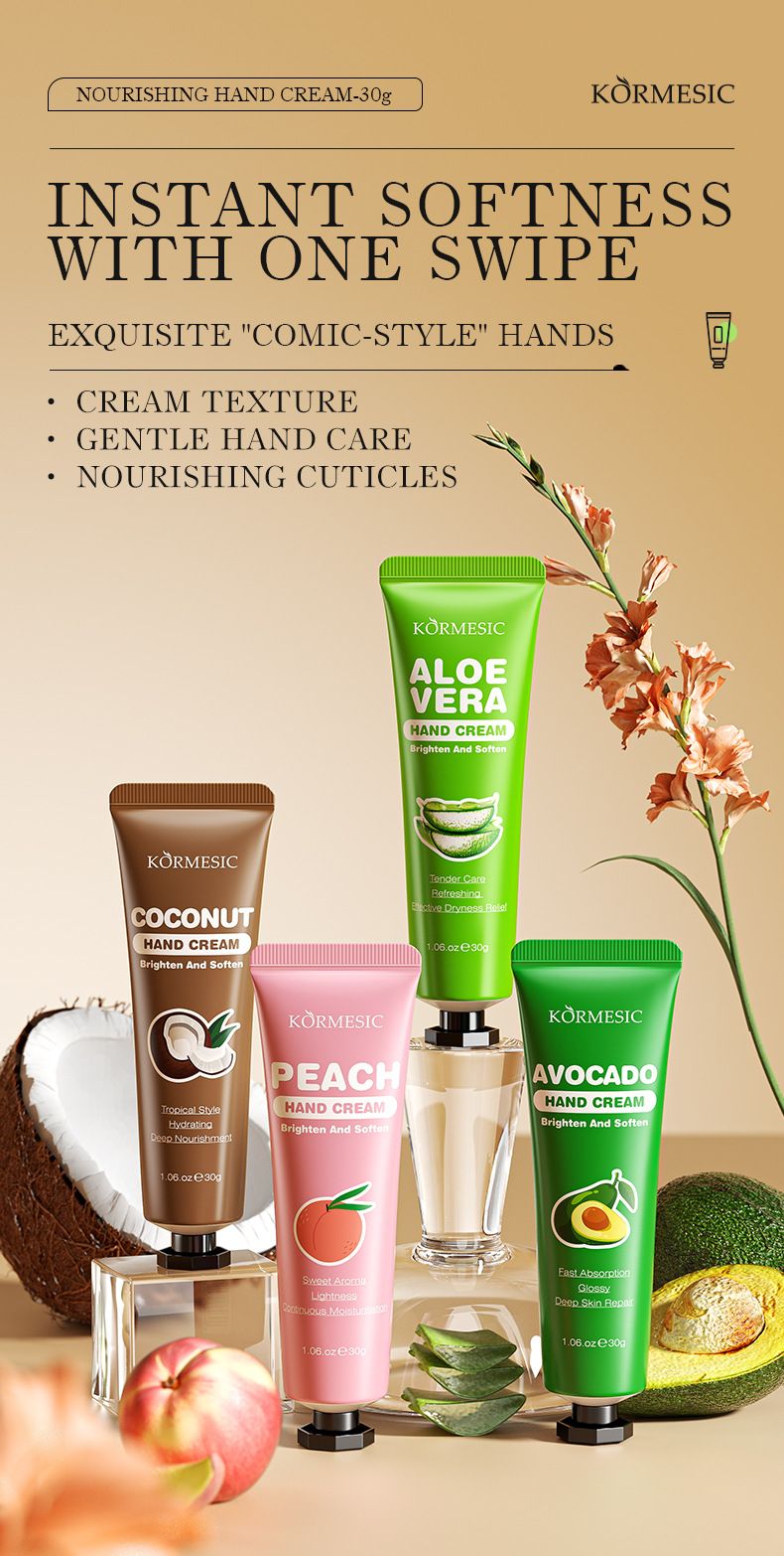 Crema mani idratante alla frutta e all'aloe vera KORMESIC 30 g_voghion.com