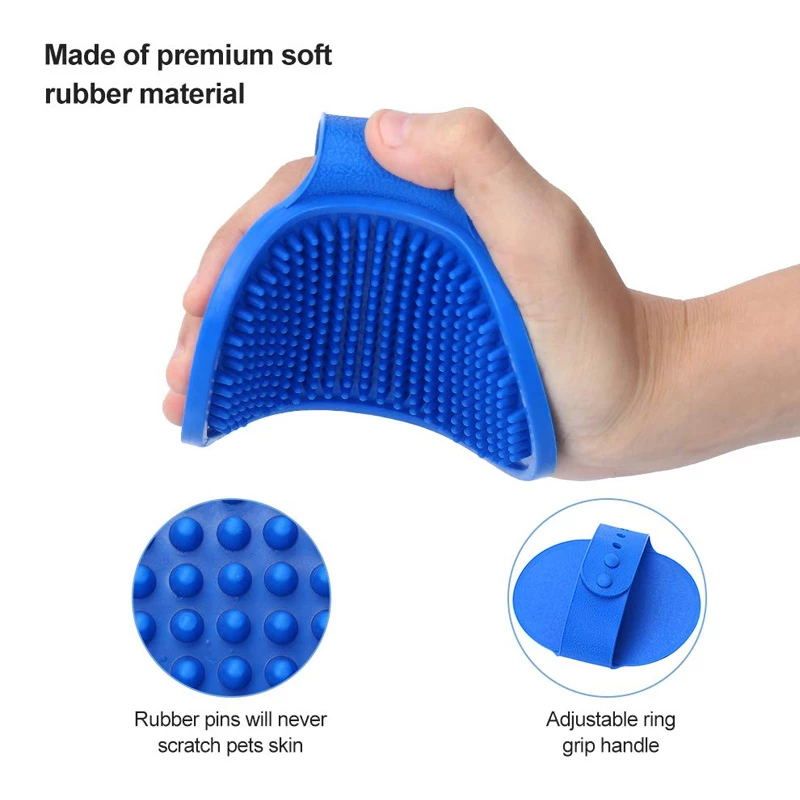 Huisdierreinigingsborstel Hond Katten Bad Zacht Rubber Siliconen Massage Handschoenen Kam Haarverwijderaar Wassen Verzorging Schoonmaken Wasbenodigdheden_voghion.com
