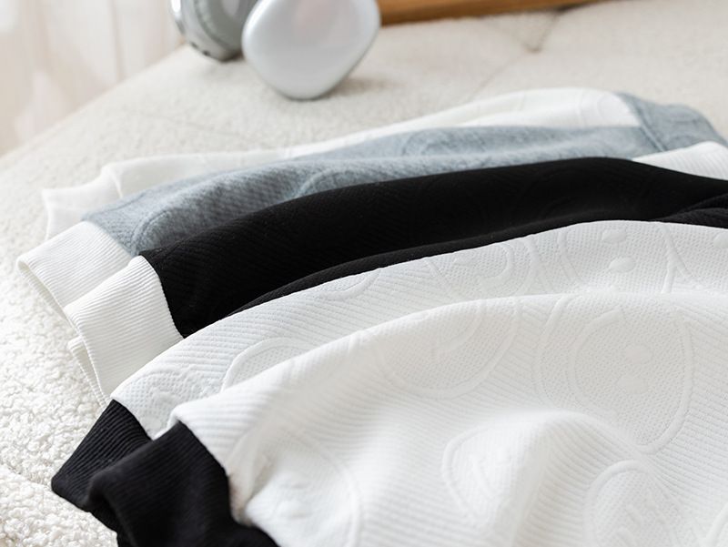 Completo da bambino in stile coreano, 2 pezzi, a maniche lunghe, casual, per primavera e autunno (bianco/nero/grigio, altezza 80-130 cm)_voghion.com