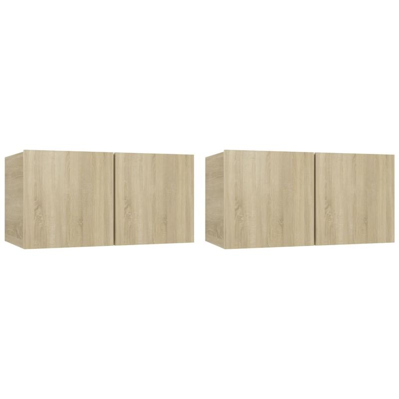 TV-Hängeschränke 2 Stk. Sonoma-Eiche 60x30x30 cm_voghion.com