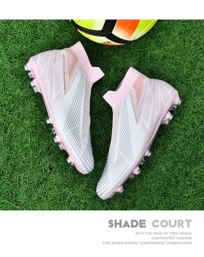 Fodboldsko til mænd Topkvalitets fodboldstøvler Klamper Græs Højkvalitets Trend skridsikker høj ankel Komfortabel træning_voghion.com