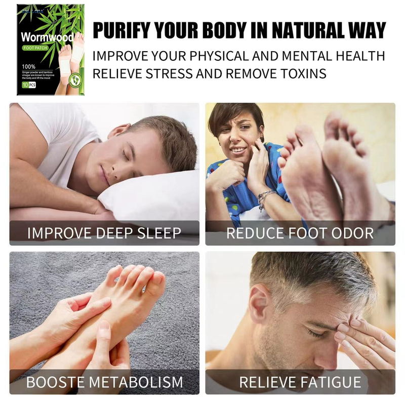 SOL LORA Moxibustion Relives Fatigue and Helps Sleep Care Moxa Foot Patch_voghion.com