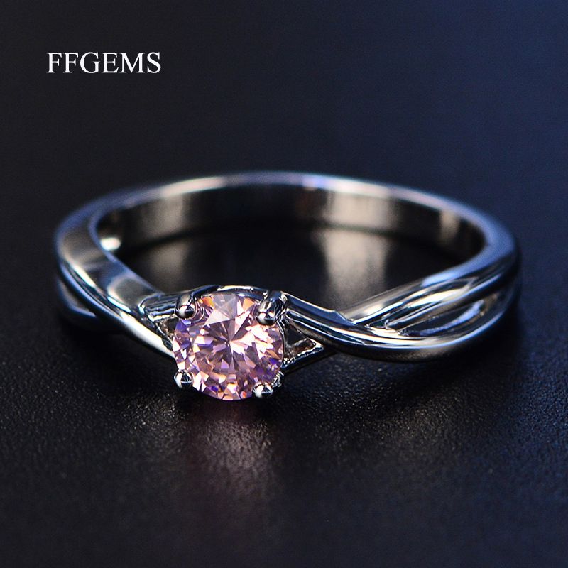 Ready Stock FFGems Edelsteine Amethyst Blau Saphir Ring Sier Schmuck Aquamarin Für Frauen Verlobungsringe_voghion.com