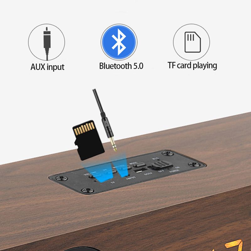 Leseni zvočniški sistem Soundbar Bluetooth zvočnik glasbeni akustični sistem 20W HIFI stereo glasbeni prostorski LED zaslon zunanji zvočnik z FM radiem_voghion.com