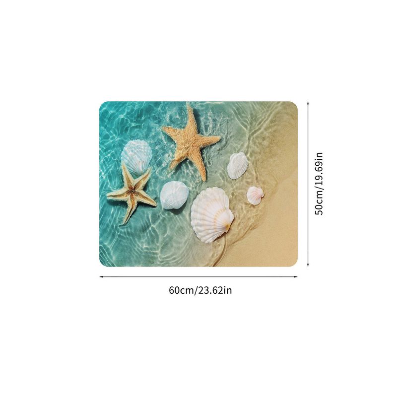 Wooden Starfish Household Drum Washing Machine Dryer Top Mat Dust Cover Cloth Water Absorbing Non Slip Sunscreen Mat_voghion.com