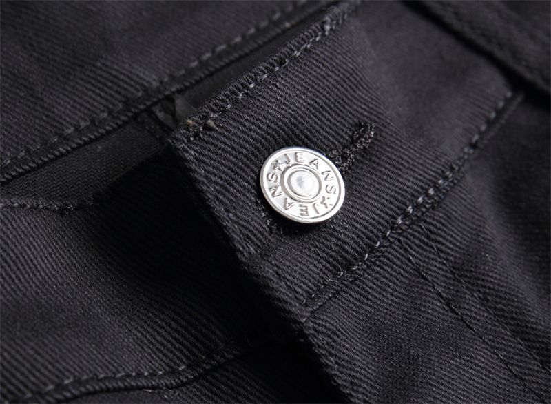 Men's Hip-Hop Straight Leg Jeans With Patchwork & Studs - Korean Boy Band Style Stretch Denim Pants_voghion.com