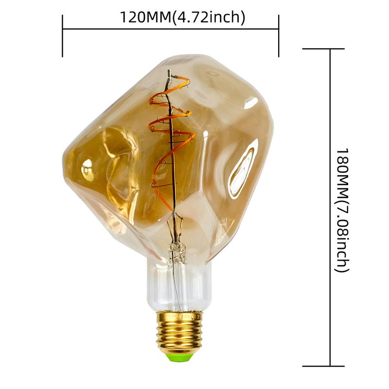 Ampoule LED Edison TIANFAN Big Stone G125 4W Dimmable 220-240V E27 2000Kelvin Super Warm - Ampoule décorative spéciale_voghion.com