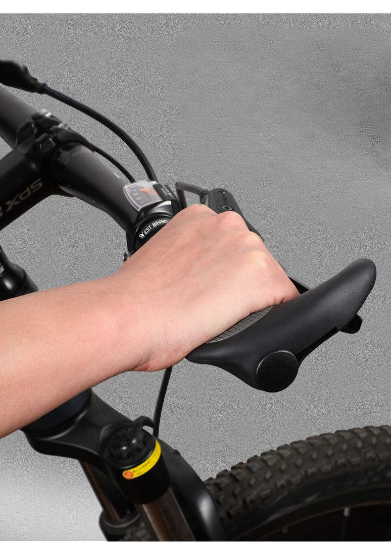 Xiqizhe Bicycle Integrated Molded Cow And Rubber Anti-Slip Sheep Horn Modified Handlebar Cover_voghion.com