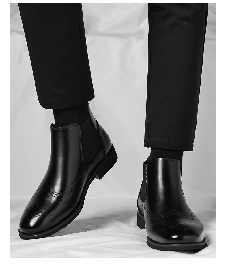 England Short Boots Padded Cloth Martin Large Size Men's Boots_voghion.com