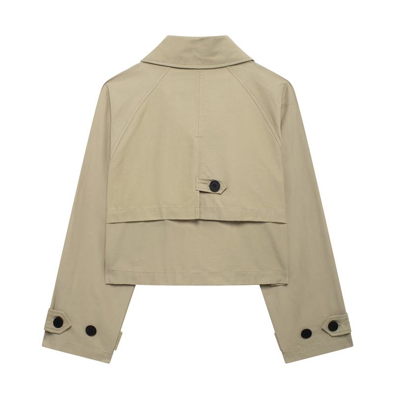 Dameskleding 2024 herfst/winter nieuwe straatmode trenchcoat stijl korte jas_voghion.com