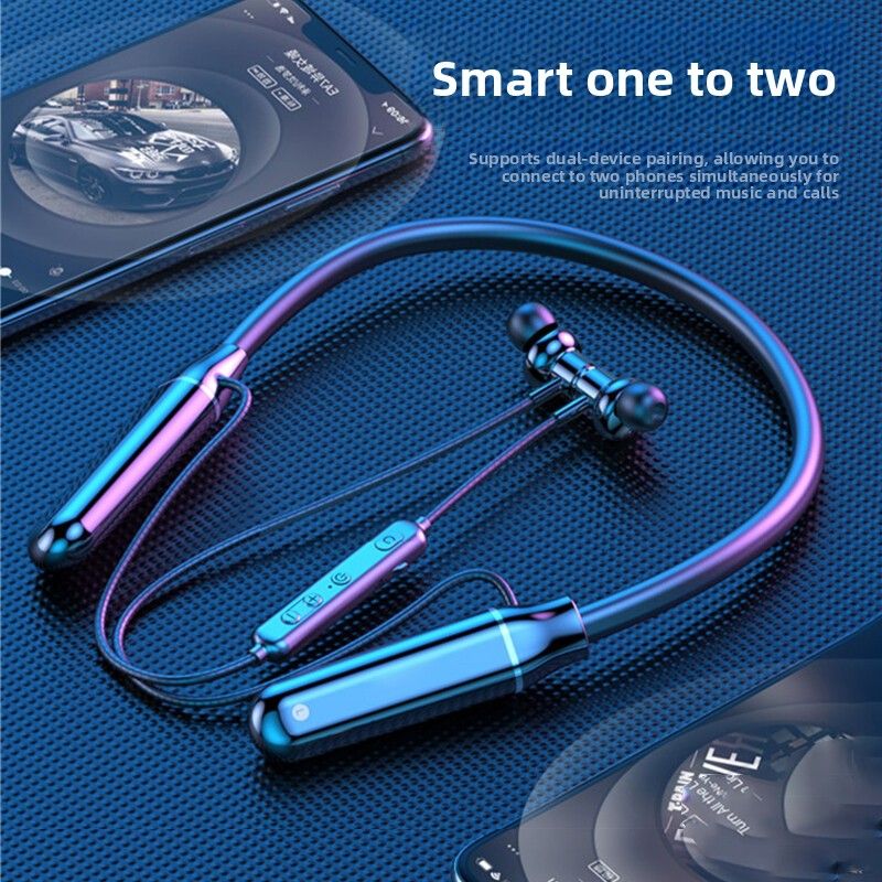 3C A10 Neckband High Power Long Battery Life Neck Hanging Noise Cancelling Universal 5.4 In-Ear Bluetooth Earphones_voghion.com