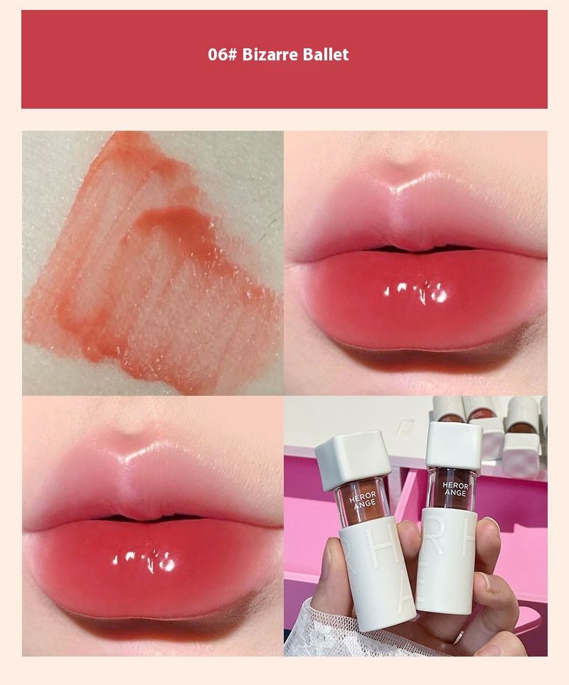 Nuovo lucidalabbra a specchio traslucido chiaro Water Gloss Pure Desire Glass Lips appare bianco e duraturo, non si attacca facilmente alla tazza lucidalabbra_voghion.com
