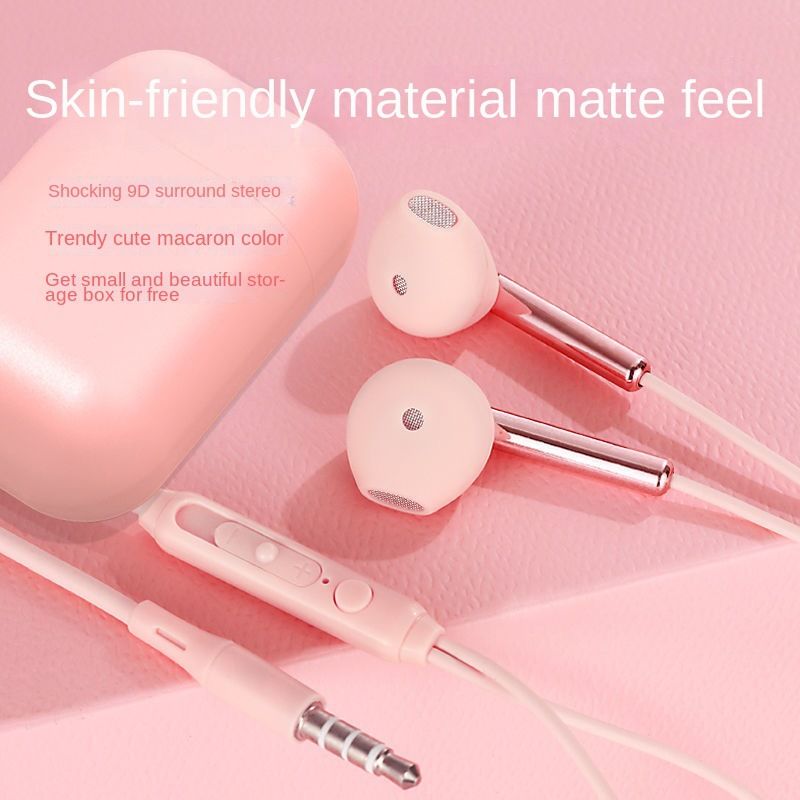 Auricolari Macaron di qualità imbattibile con subwoofer cablato e microfono sintonizzato, adatti per telefoni Vivo, Xiaomi e Android._voghion.com