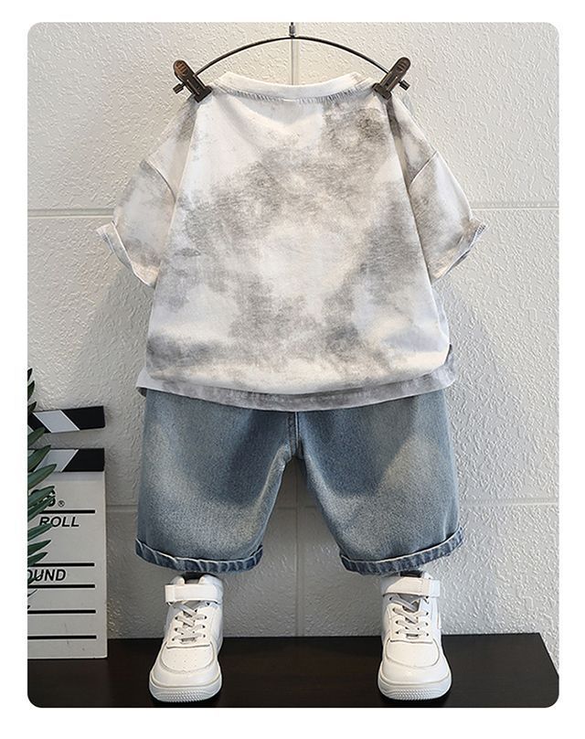 Children's Clothing Boys Summer Sports Suit 2024 New Style Handsome Baby Summer Clothing Boys Short Sleeved Shorts Two Piece Suit_voghion.com