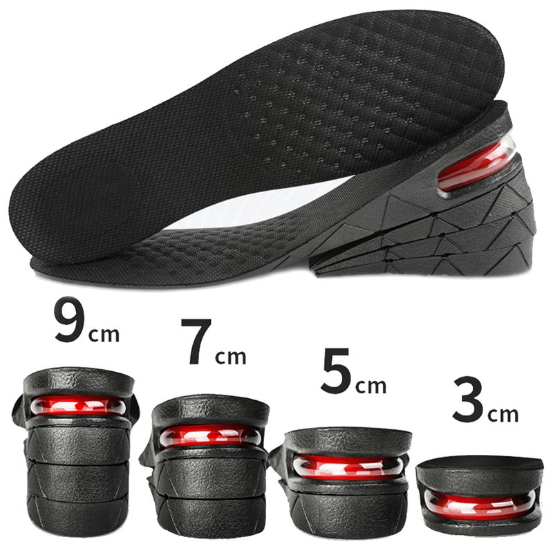 1 paire de semelles intérieures invisibles de 3 à 9 cm, coussinets réglables en hauteur pour talons de chaussures, inserts de soutien plus hauts, absorbants_voghion.com