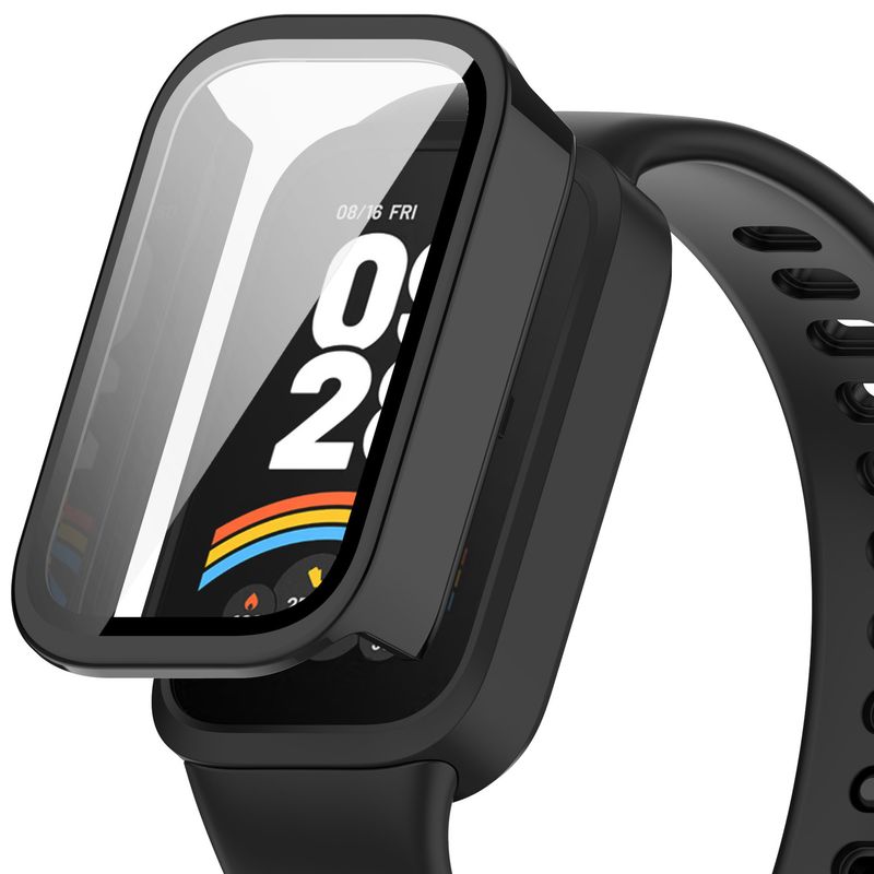 PC-Gehäuse + Glas für Xiaomi Band 9 Active, gehärtetes Glas, kratzfeste Stoßstangen-Schutzhülle für XiAOMI Smart Band 9 Active-Gehäuse_voghion.com