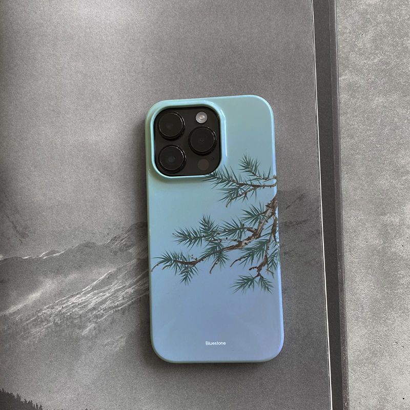 【173 People's Collection】 Blue Tree IPhone 14 ProMax Phone 13 Pro Film 12 All Inclusive 11 Glossy XR Hard Case_voghion.com