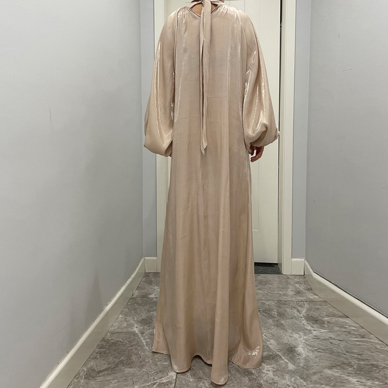 Abbigliamento femminile Abito da donna con maniche a lanterna Abito musulmano del Medio Oriente Musulmano_voghion.com