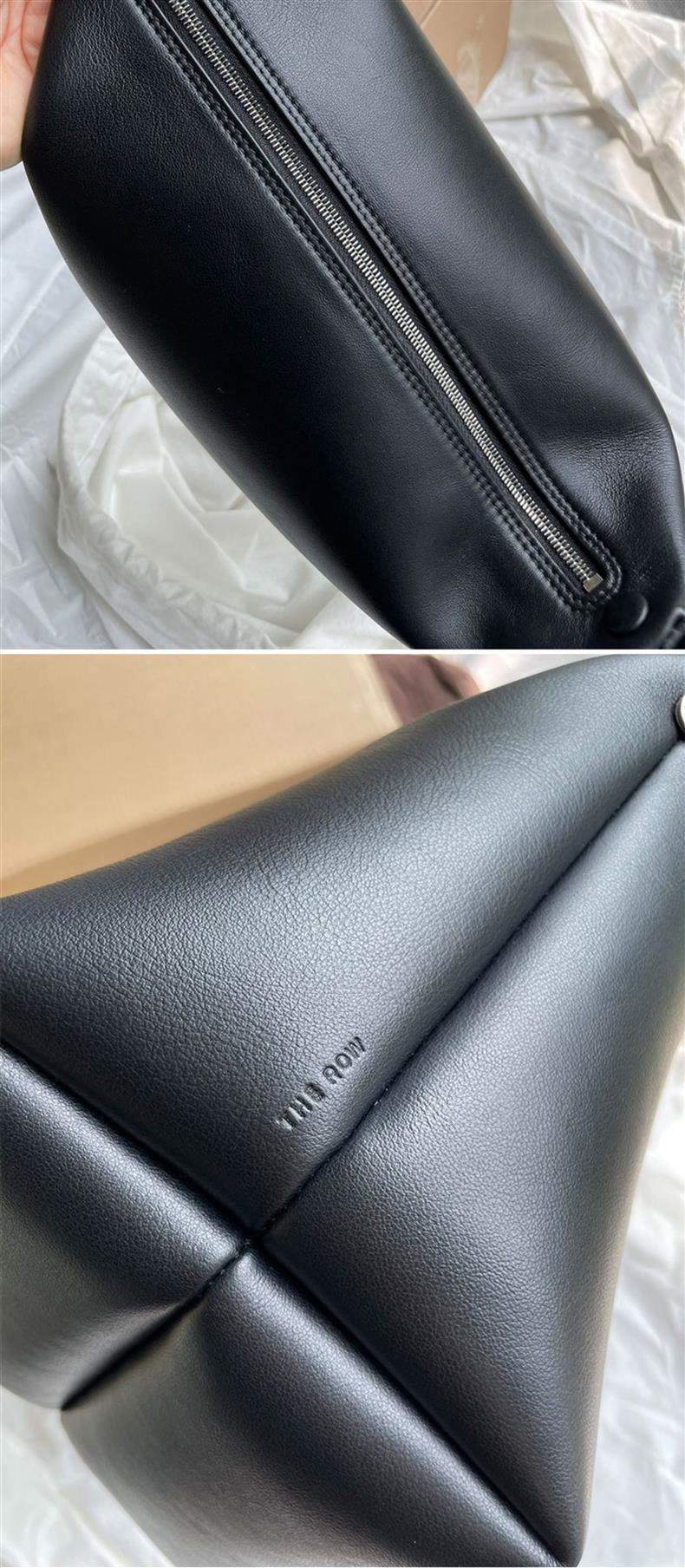 Pure Original The * Row High-End-Hauptschicht aus Rindsleder, minimalistische Lunchbox-Tasche, Mini-Handtasche aus echtem Leder für Mädchen_voghion.com