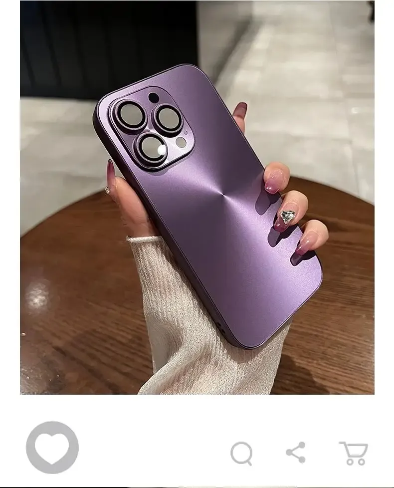 Luxuriöse, coole Laserhülle für iPhone 16 15 14 Plus 13 12 11 Pro Max, matt, Aurora-CD-Muster, stoßfeste Stoßstangenpanzerung, harte Abdeckung_voghion.com