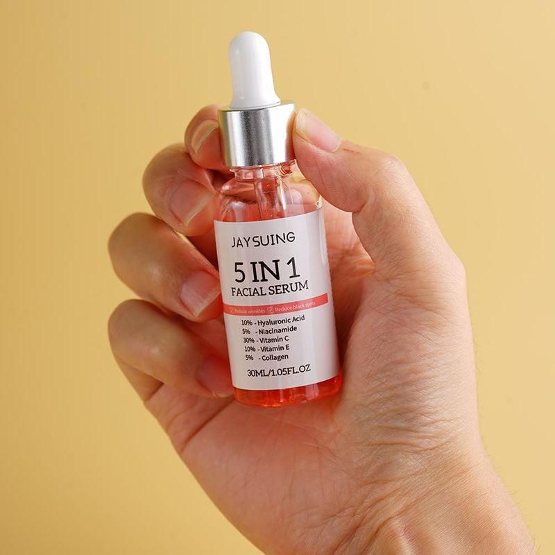 5 In 1 Hyaluronic Acid Face Serum Moisturizing Vitamin C collagen Lightning Facial Serum Shrink Pores Skin Care_voghion.com