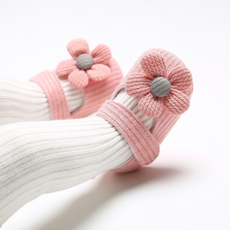 Weiche Sohle Blume Pre-Walking Niedlichen Stil Mädchen Baby Tuch Wanderschuhe_voghion.com