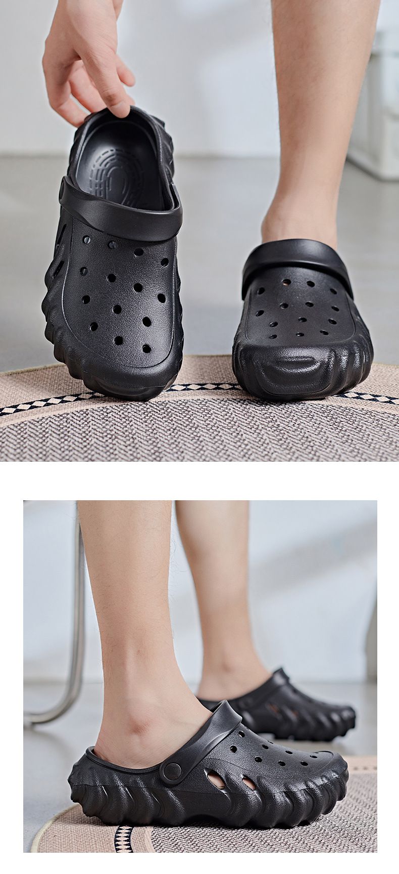 Scarpe con plateau per coppie da uomo, aumentano l'usura, pantofole da spiaggia casual_voghion.com