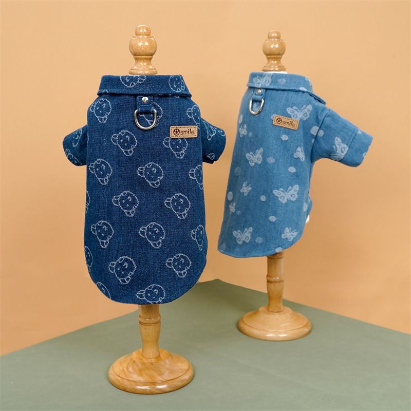 Maglietta da cowboy con corda di trazione Teddy da combattimento Abbigliamento per animali domestici per gatti Forniture per cani di piccola e media taglia_voghion.com
