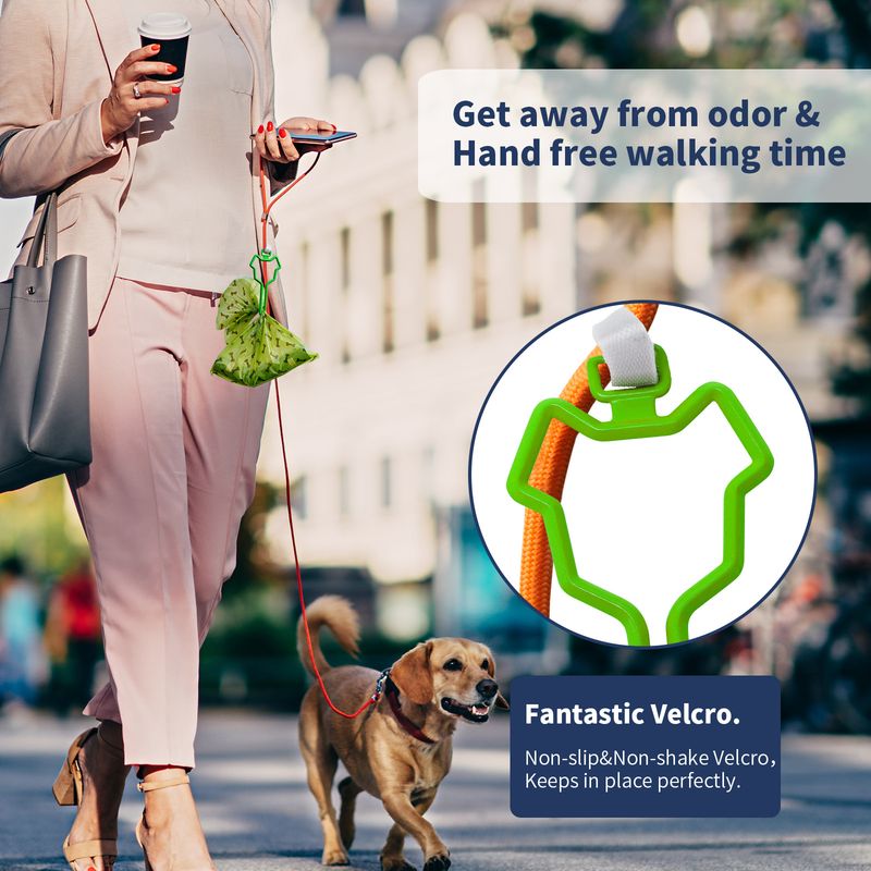 Hands-Free Dog Poop Bag Holder For Leash - Convenient Waste Bag Carrier For Walking And Running With Your Pet_voghion.com