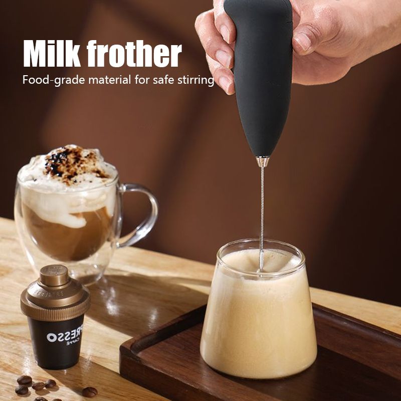 Mælkeskummer Håndmixer Elektrisk kaffeskummer Æggepisker Cappuccino røremaskine Mini bærbare blendere Hjem Køkken_voghion.com