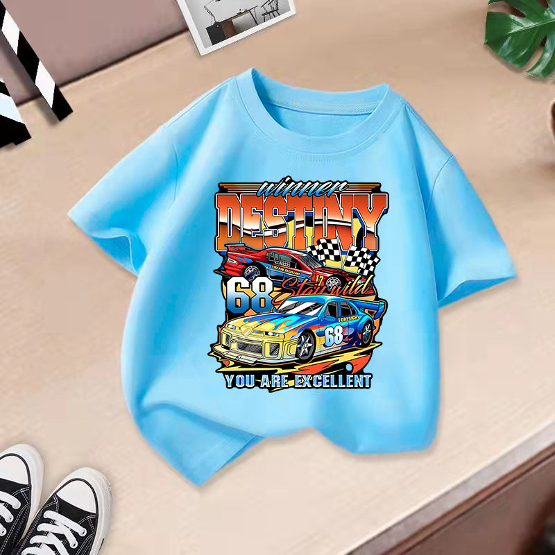 Kid's Clothing Boys and girls short sleeved T-shirt summer wear 2024 new children's thin summer tops boys casual western style half sleeved_voghion.com