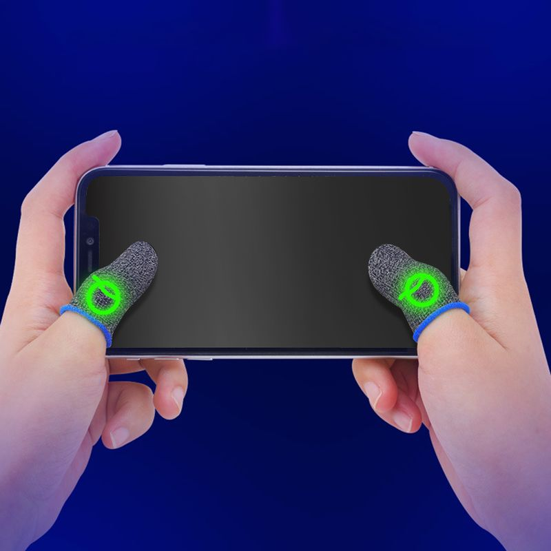 1 Paar Game Controller-Sets, schweißabweisend, atmungsaktiv, Touchscreen-Fingermanschette für PUBG Mobile Games_voghion.com