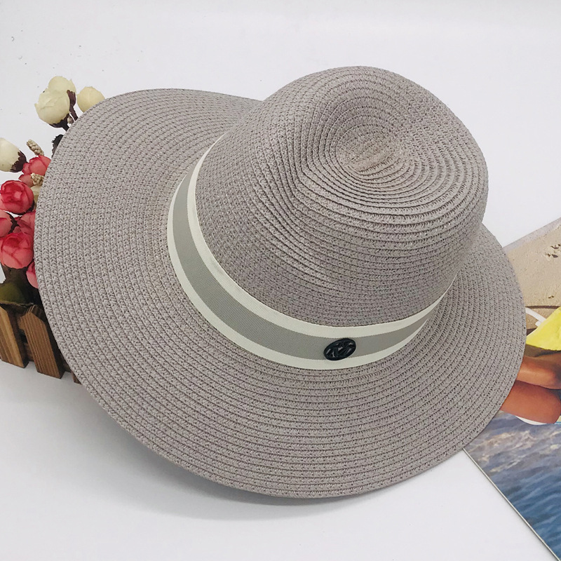Cappello da sole da donna primaverile ed estivo pieghevole Cappello Panama British cappello di paglia con protezione solare Cappello da spiaggia_voghion.com