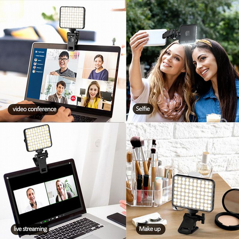 Video Conference Fill Lamp Clip-on Phone Selfie Light Makeup Zoom Live Broadsword For IPad Book Tablet Computer_voghion.com