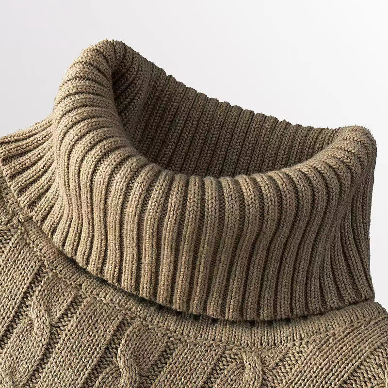 Neue Rollkragenpullover Casual Männer Rollkragen Gestrickte Kazak Sıcak Halten Männer Jumper Yün Kazak_voghion.com