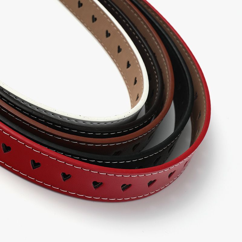 Version coréenne d'un article unique à la mode, ceinture à boucle, décoration creuse à trou complet en forme de cœur à la mode, ceinture pour femmes_voghion.com