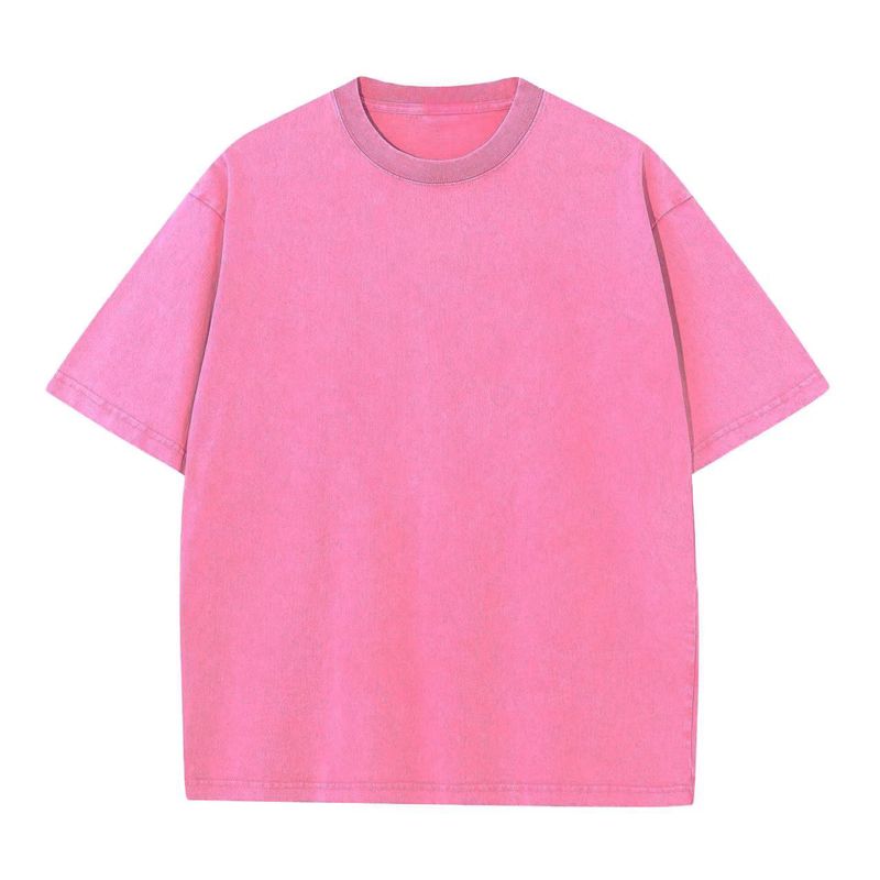 2025d 230g Pure Vintage Kurzarm Wachsfarbe gewaschen Drop Shoulder Vollbaumwolle lose Oversize T-Shirt_voghion.com