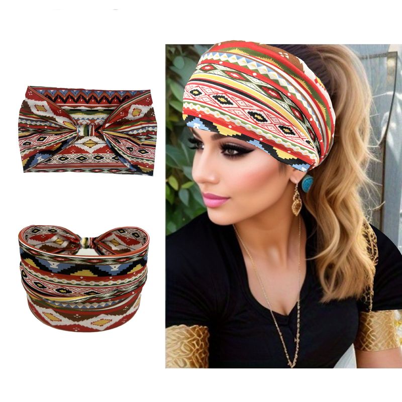 Sommer-Stirnband im Bohemian-Ethno-Stil mit breiter Krempe, elastisch, schweißabsorbierend, für Yoga, Sport, modisches Haar-Accessoire_voghion.com
