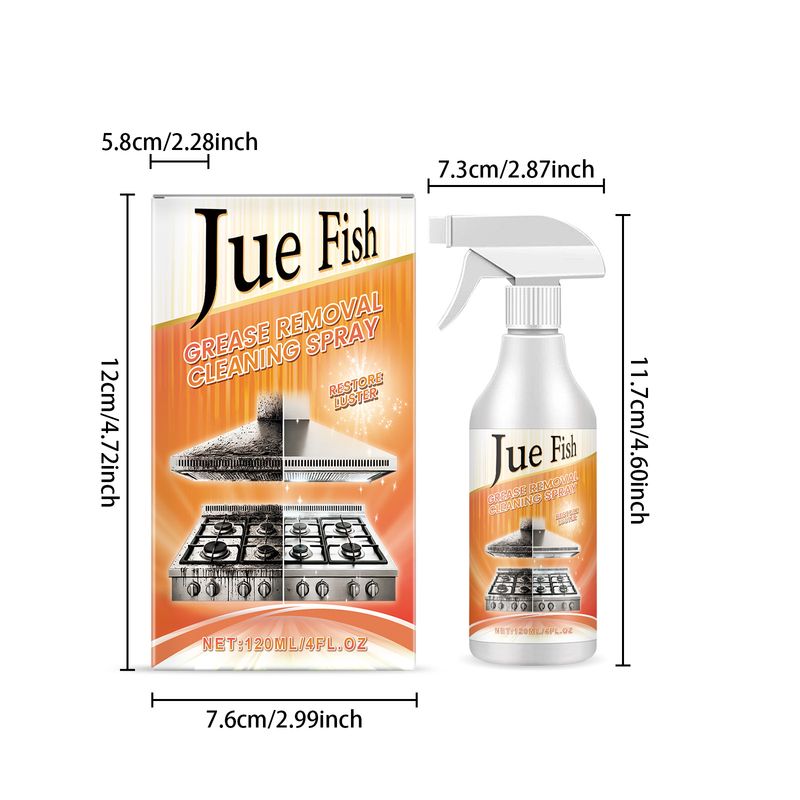 Jue-Fish Grease Remover Cleaning Spray Multi-Purpose Kitchen Counter Top Oven Grease Remover Cleaning Spray_voghion.com