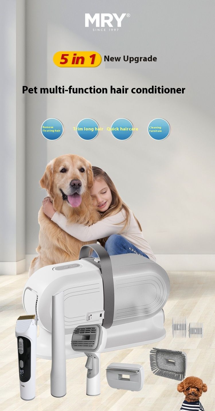 Mairui Pet Tagliacapelli elettrico multifunzione per cani e gatti, pettine cinque in uno, assorbe i peli caldi_voghion.com