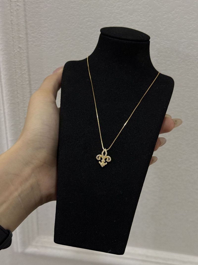 Collana in argento Sterling S925 con iris, placcata in oro, ciondolo leggero di lusso, catena per clavicola, nicchia, squisito, tempestato di diamanti, temperamento femminile_voghion.com