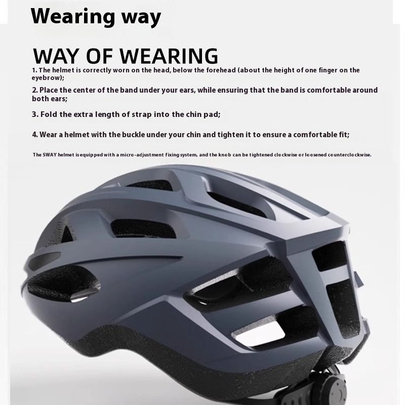 Casco da ciclismo estivo traspirante integrato per bicicletta da strada SWAY regolabile per esterni_voghion.com