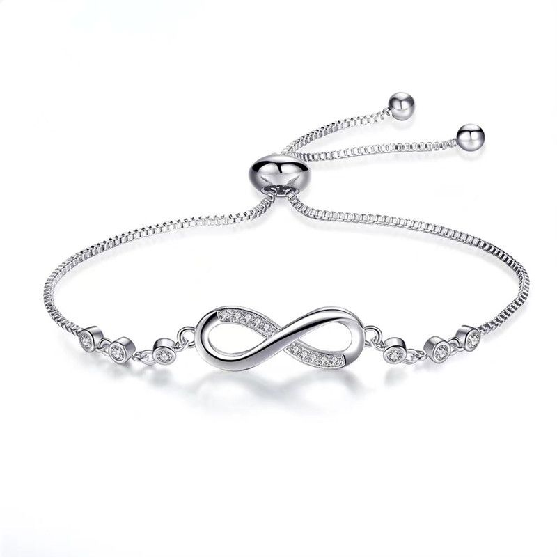 Women’s Jewelry Set Fashion hot selling jewelry 8 shaped bracelet sterling silver ocean heart necklace female earring combination set_voghion.com