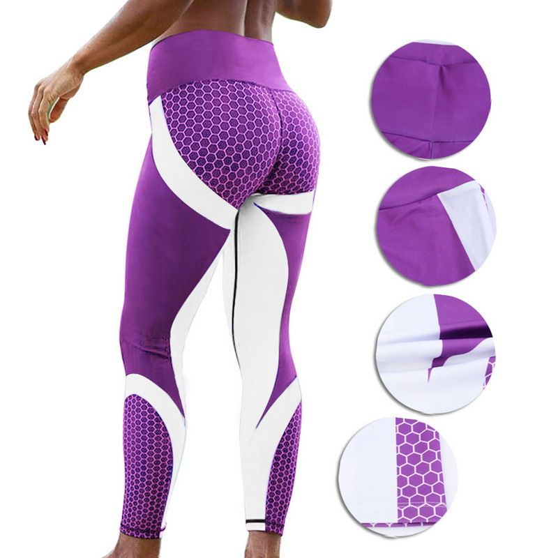 Pantalon de yoga imprimé numérique pour femmes, taille haute, levage des hanches, vêtements de sport, fitness, séchage rapide_voghion.com