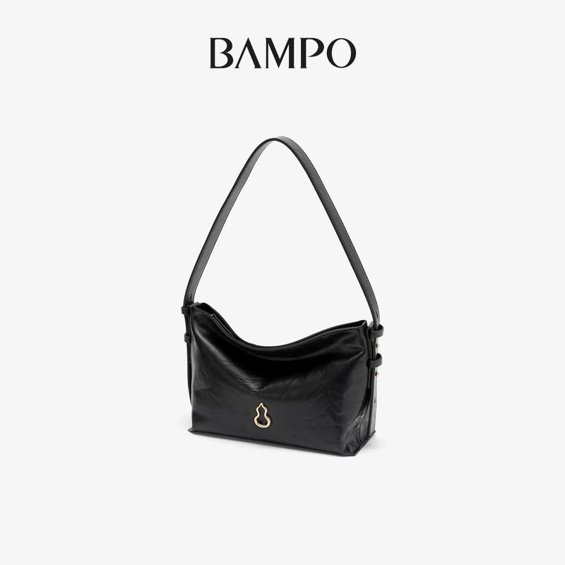Bolsa de couro BAMPO Banpo Mianmian média pequena, nova, transversal, de ombro, estilo Hobo, para viagem_voghion.com