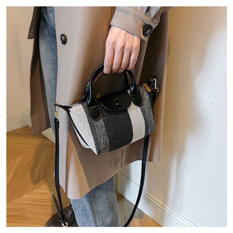 Die neue tragbare Knödeltasche Trendie von hochwertigen Stoffstreifen Crossbody kabelka na jedno rameno_voghion.com