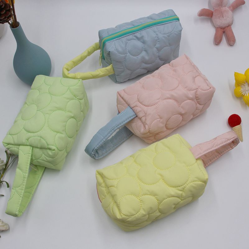ins Cosmetic Bag Women's Large-capacity Toilet Bag Girl Feeling Pencil Bag Multi-functional Portable Storage Bag Candy Color Simple Hand Wallet_voghion.com