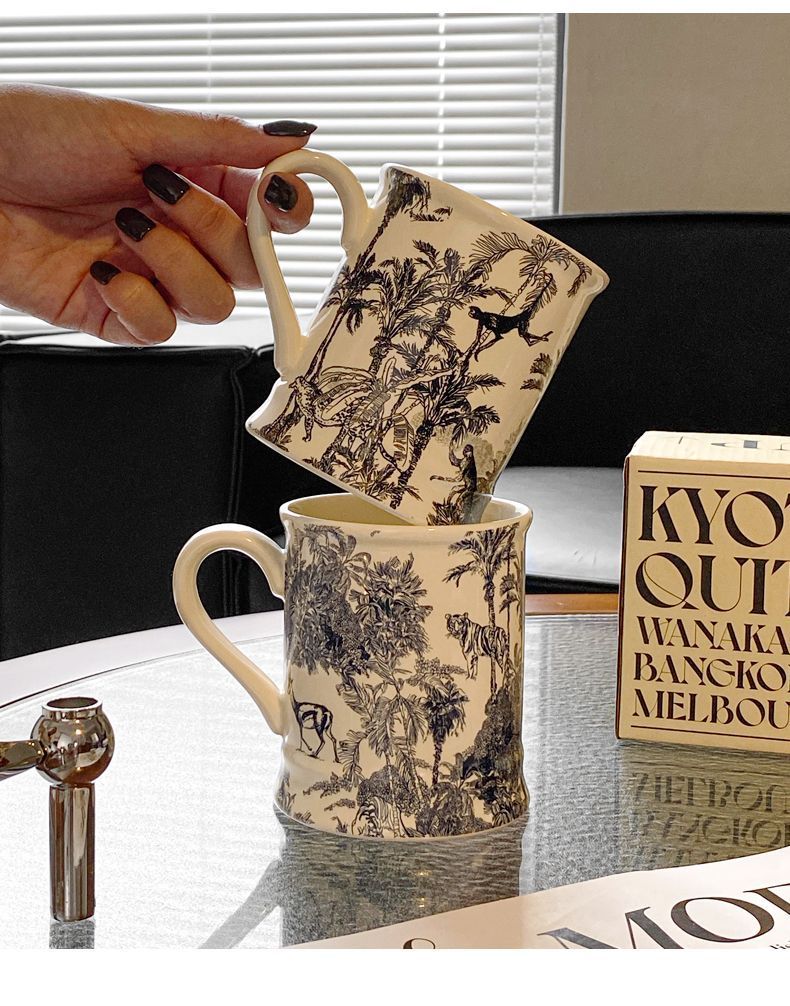 Ceramic Mug Water Niche Design Gift High-Value Coffee Office Drinking Cup_voghion.com